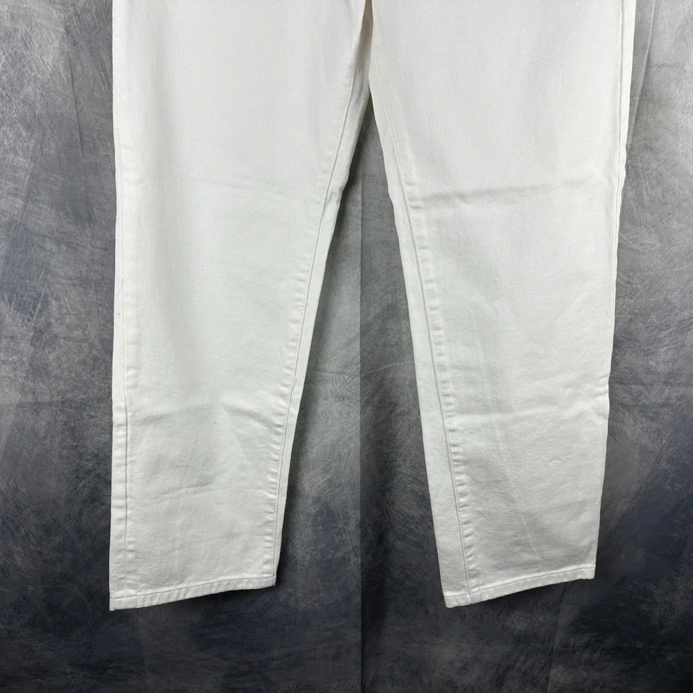 Lacoste Mens White Straight Fit Denim Jeans 100% Cotton W32 L32 5 Pocket NWT‎